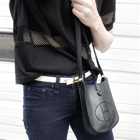 black hermes crossbody|hermes evelyne crossbody 71.